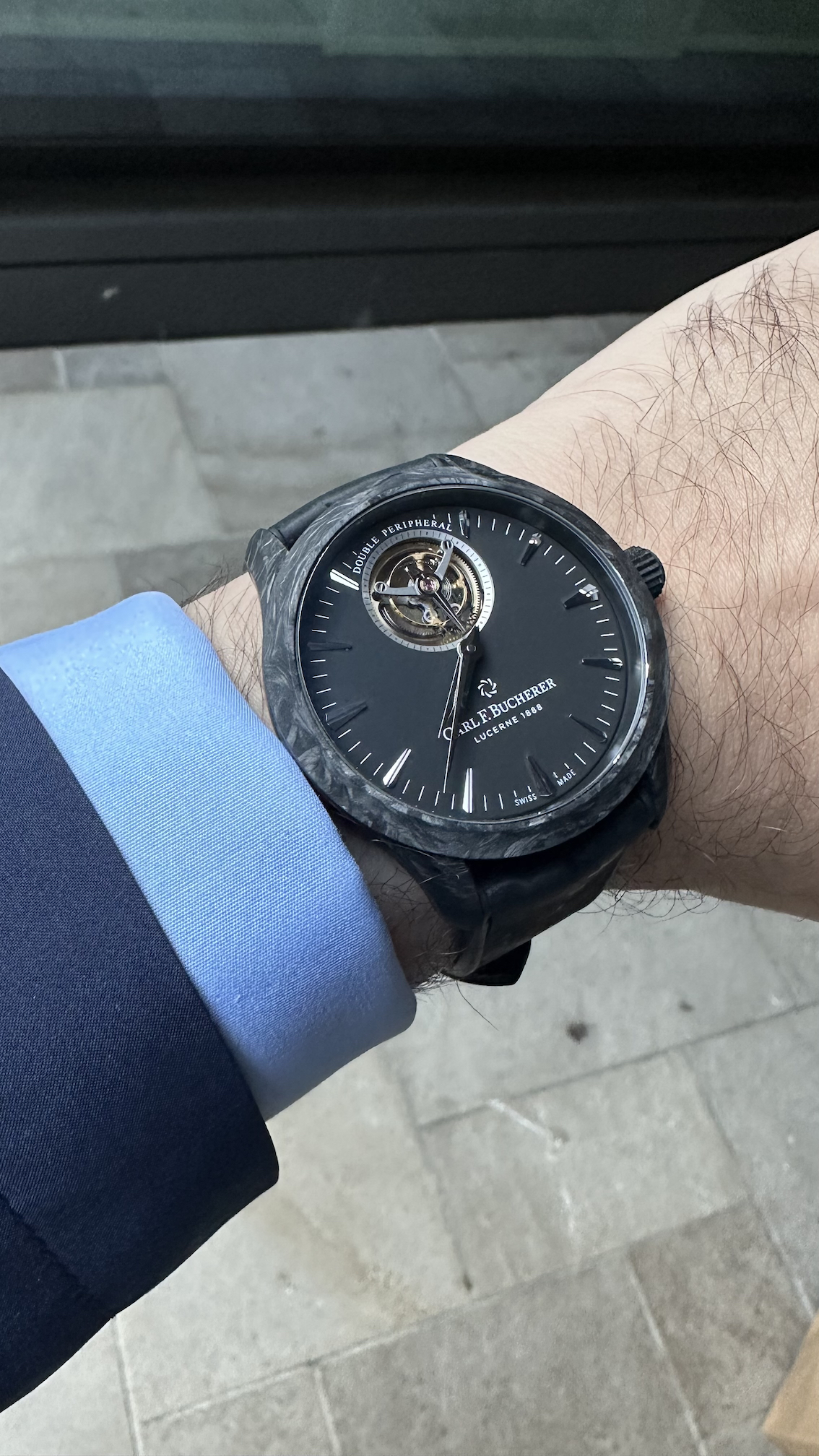 Manero Tourbillon Black side view